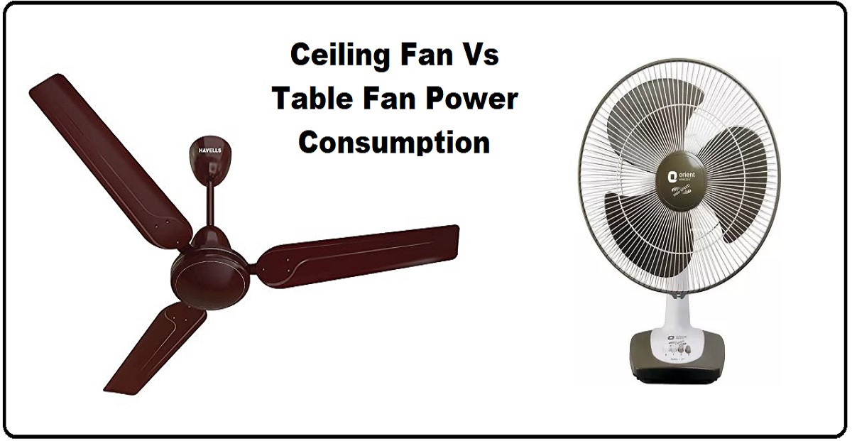Ceiling Fan Vs Table Power Consumption